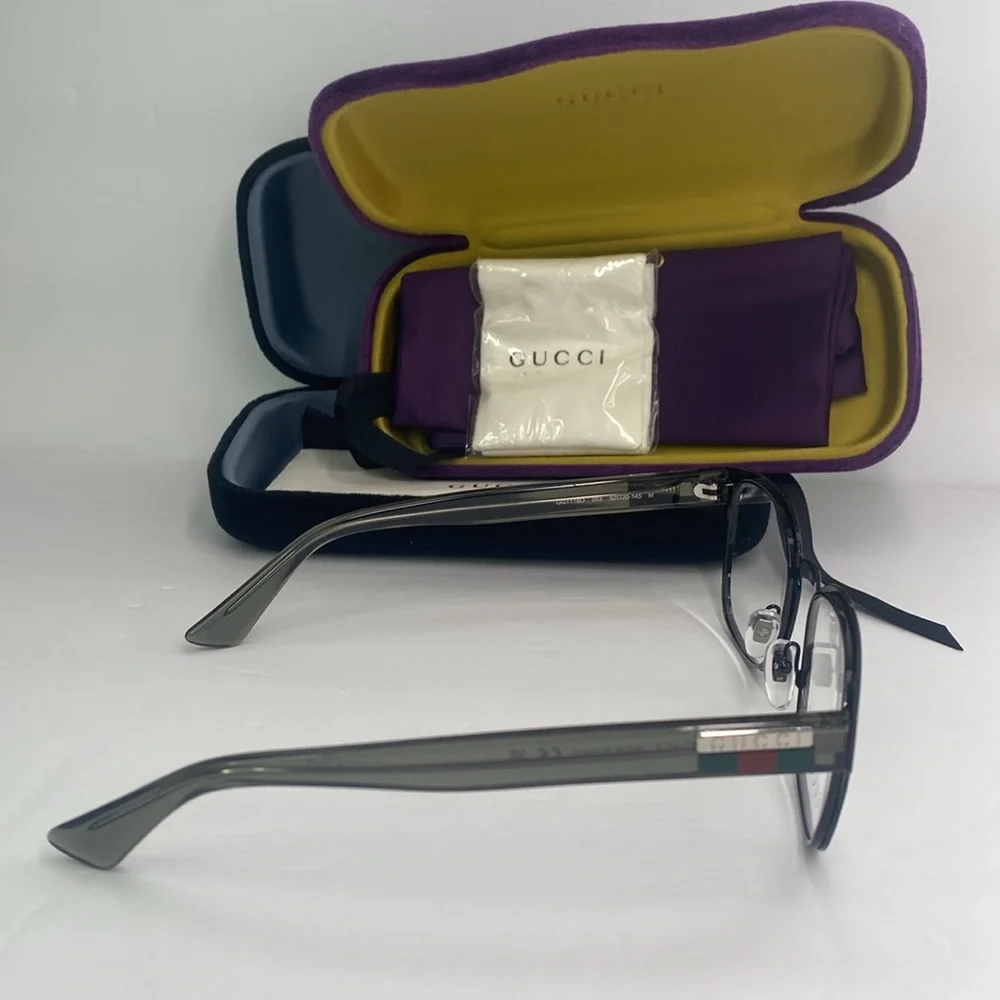 GG1118O Eyeglasses by Gucci™. Shape: Wayfarer, Material: Metal, Frame Full Rim.